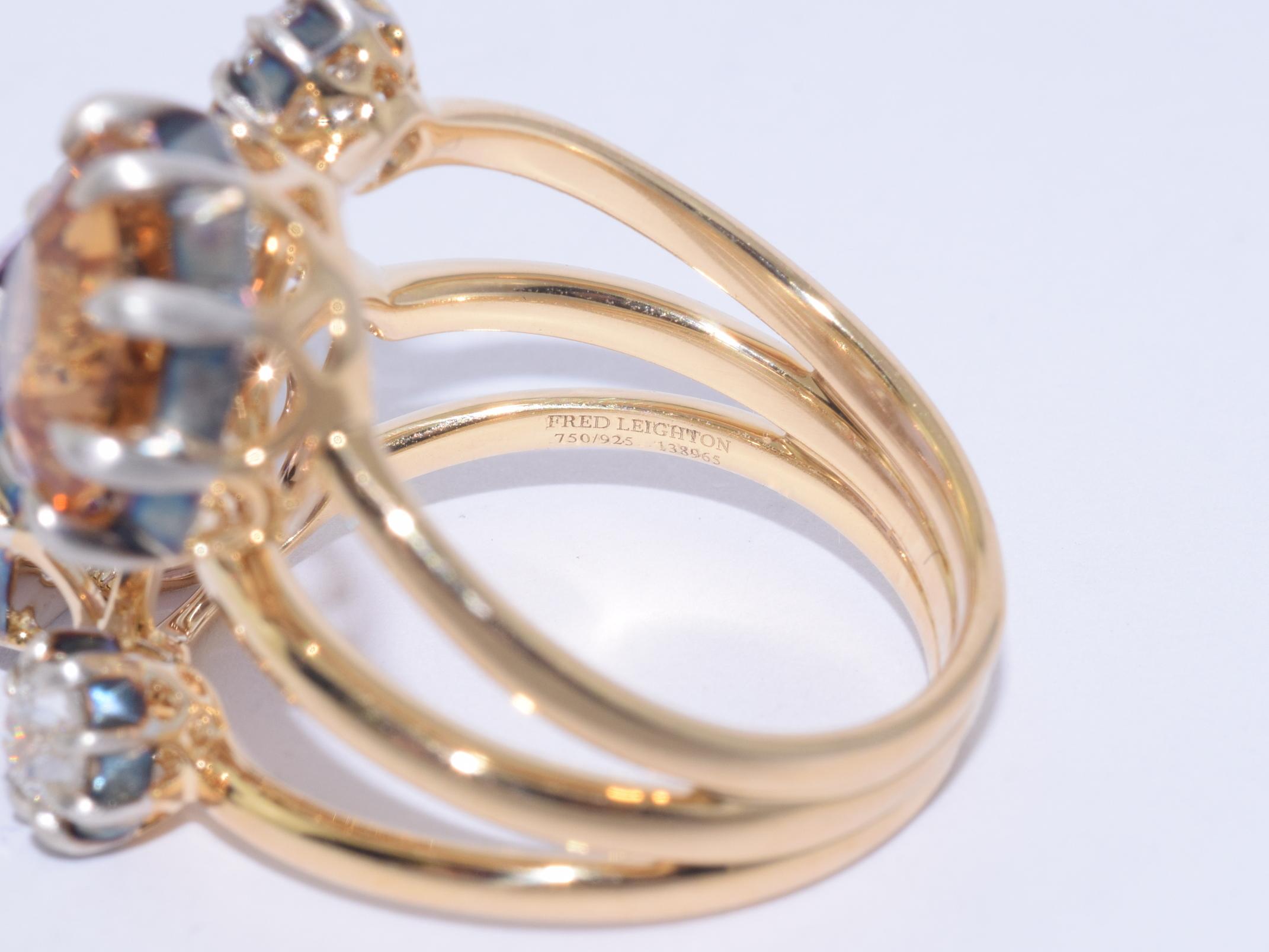 citrine amethyst ring
