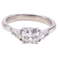 Cushion Brilliant Platinum Diamond Engagement Ring