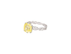 Cushion citrine ring