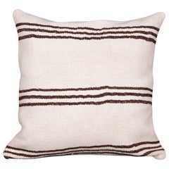 Cushion Cover or Pillow Fashioned from a Mid-20th Century Anatolian Hemp Kilim