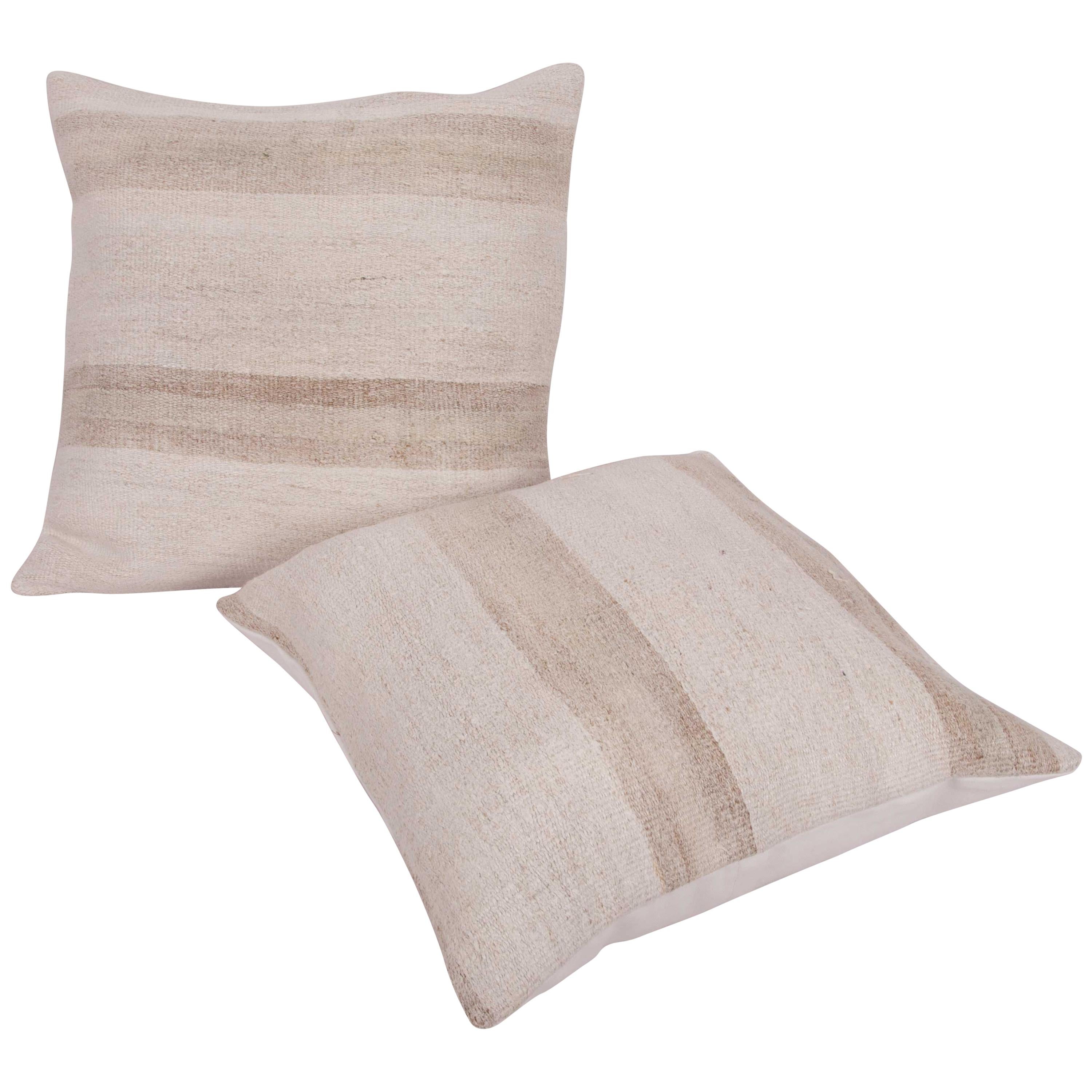 Cushion Covers or Pillows Fashioned from a Mid-20th Century Anatolian Hemp Kilim