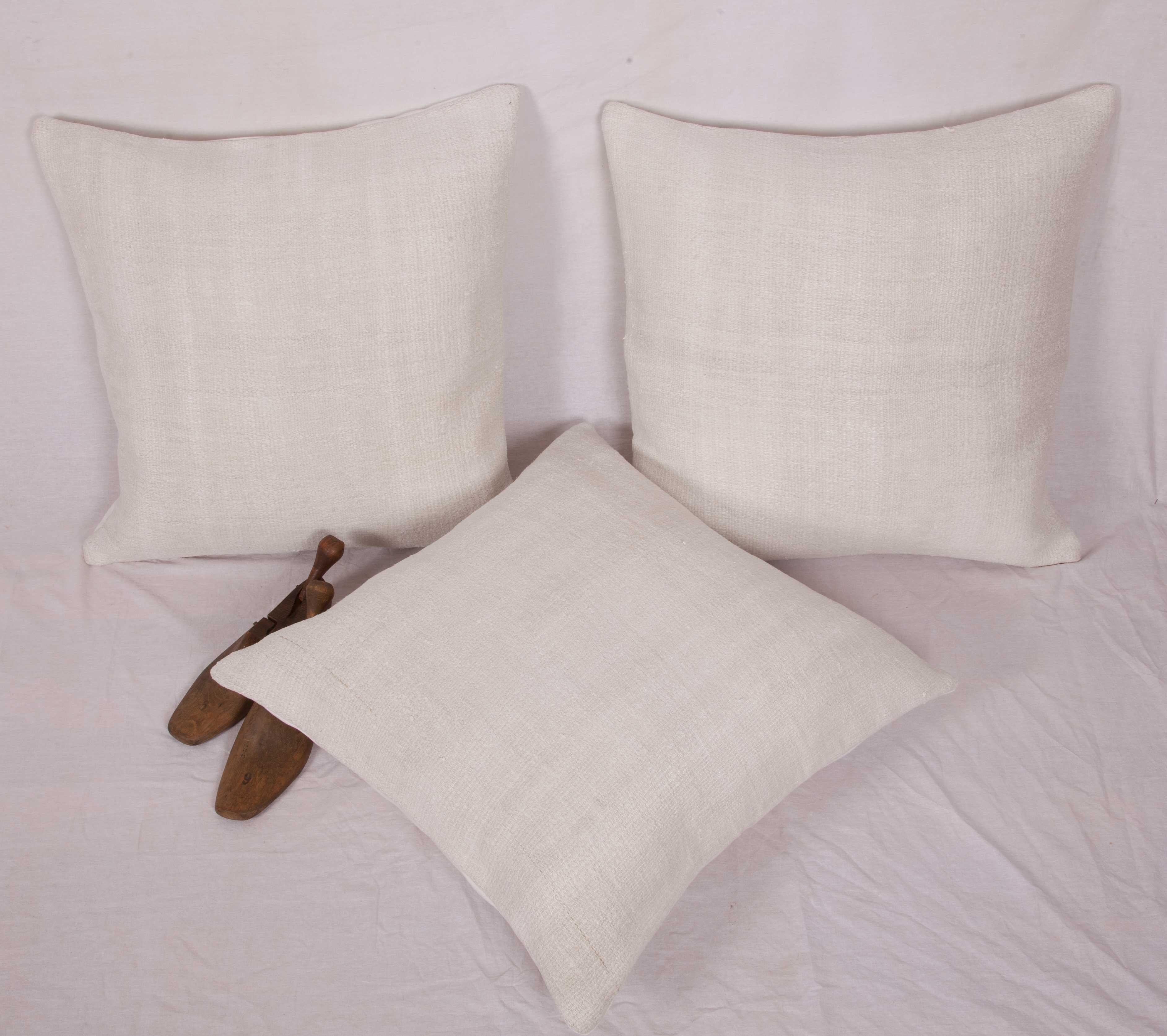 Turkish Cushion Covers / Pillows Fashioned from a Mid-20th Century Anatolian Hemp Kilim