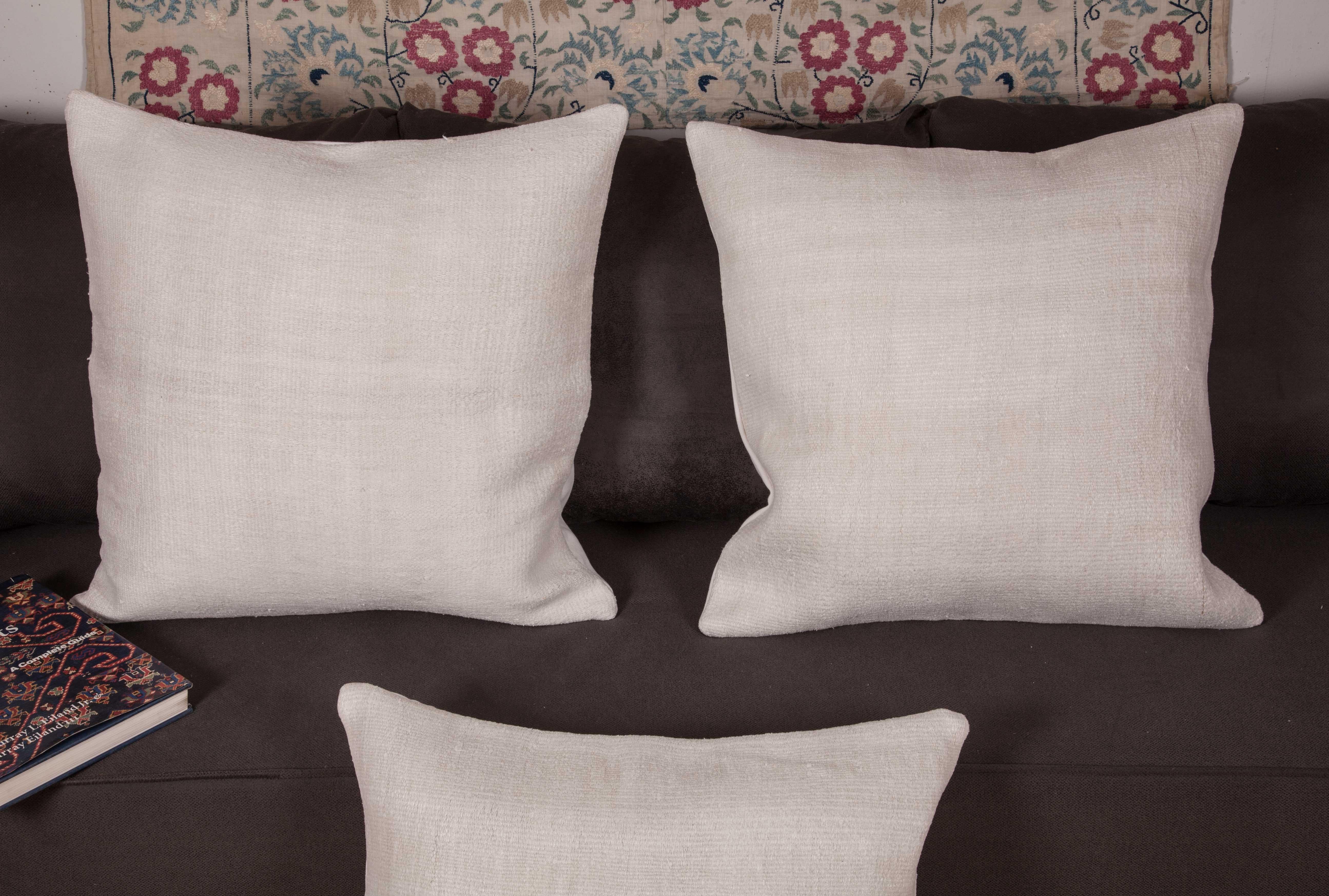 Cushion Covers / Pillows Fashioned from a Mid-20th Century Anatolian Hemp Kilim 1