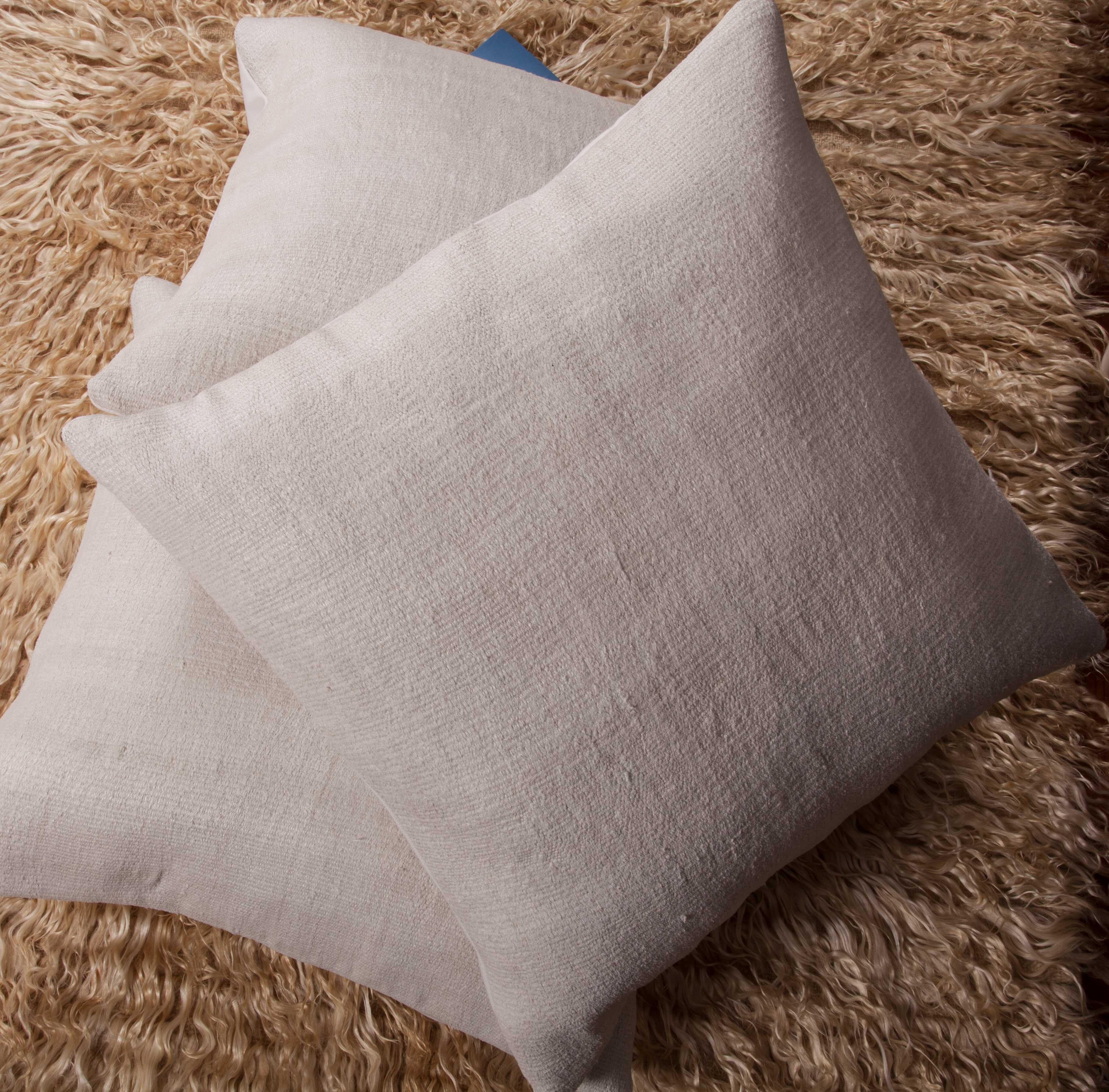 Cushion Covers / Pillows Fashioned from a Mid-20th Century Anatolian Hemp Kilim 3