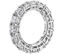 Cushion Cut 15 Carat Diamond Eternity 950 Platinum Band