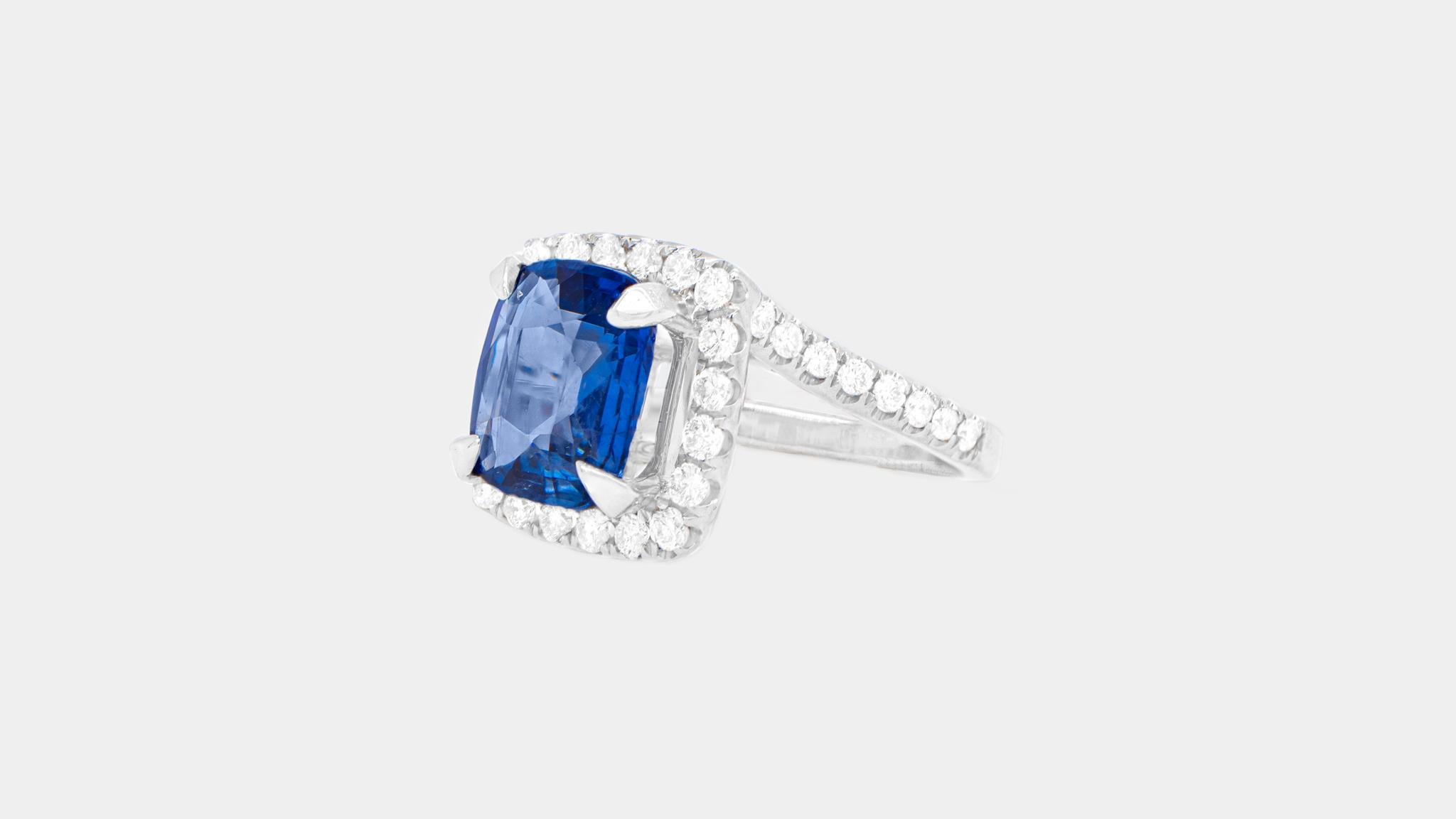 4 carat sapphire engagement ring