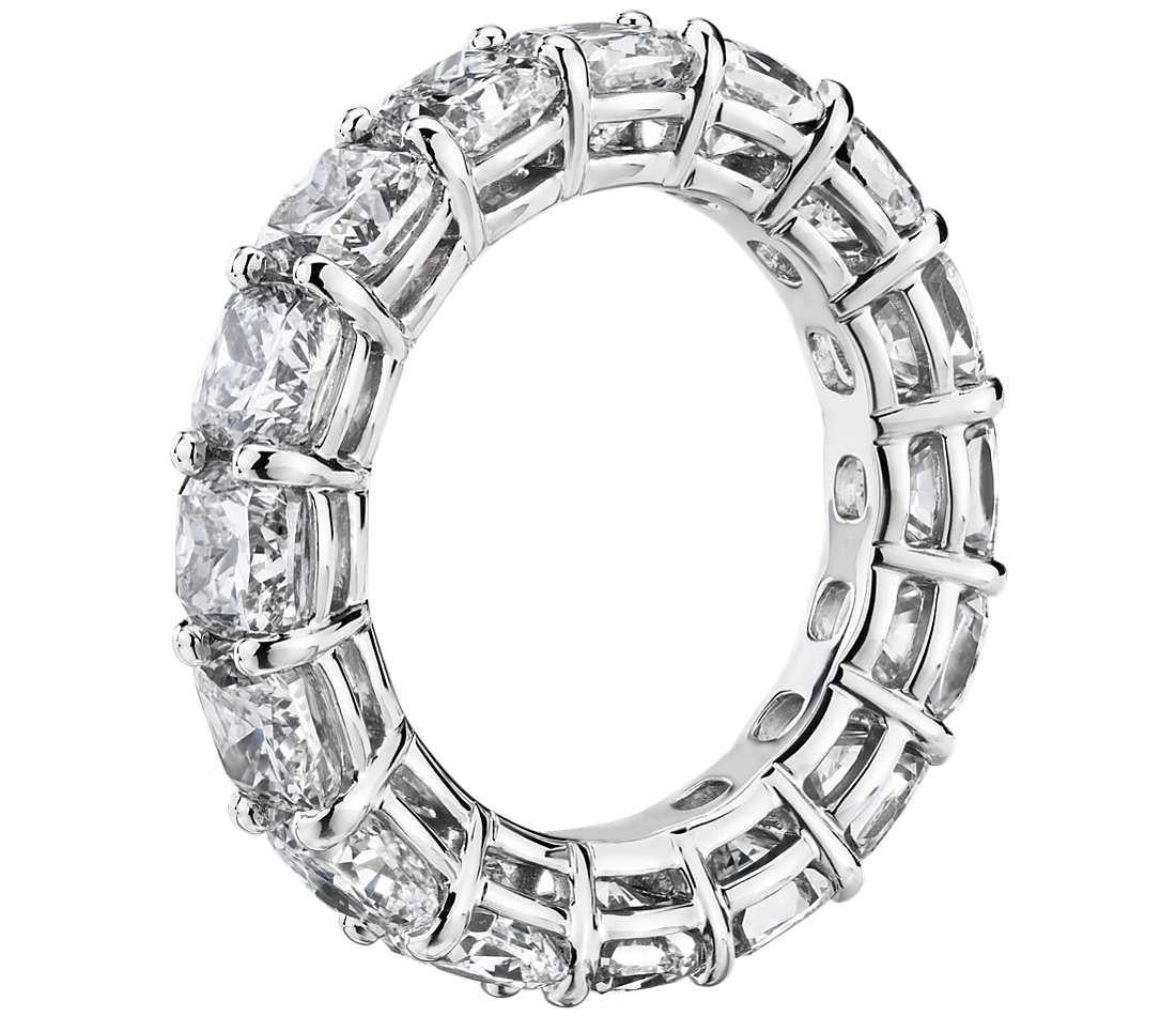 The one, an exceptional eternity band with a minimum of 0.20 carat on each stones makes the total of 4.5 carats set in extravagant 950 platinum mounting. 
The diamonds are D color with the clarity of VVS1. The refined jewel is available in different