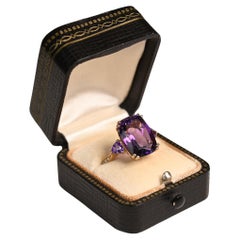 Cushion Cut Amethyst Ring (Approx. 6.00-Carats), 14k Yellow Gold