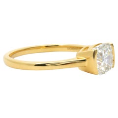 Cushion Cut Bezel Solitaire Ring
