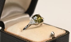 Cushion Cut Chameleon Fancy Diamond (GIA Approx 2.00ct) Engagement Ring Platinum