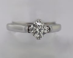Diamantring mit Kissenschliff aus 14K Weißgold