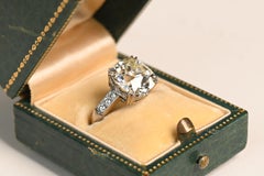 5 Carat Engagement Ring. Cushion Diamond Accent Platinum Engagement Ring L VS2