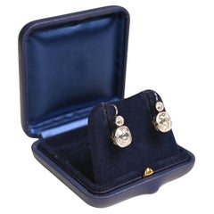 Cushion Cut Diamond (Approx. 6.00-Carats) Bezel-Set Stud Earrings, Platinum