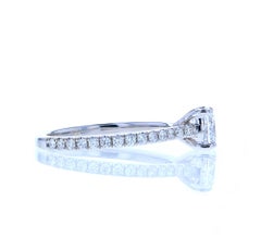 Cushion Cut Diamond Engagement Ring with Wire Around the Basket