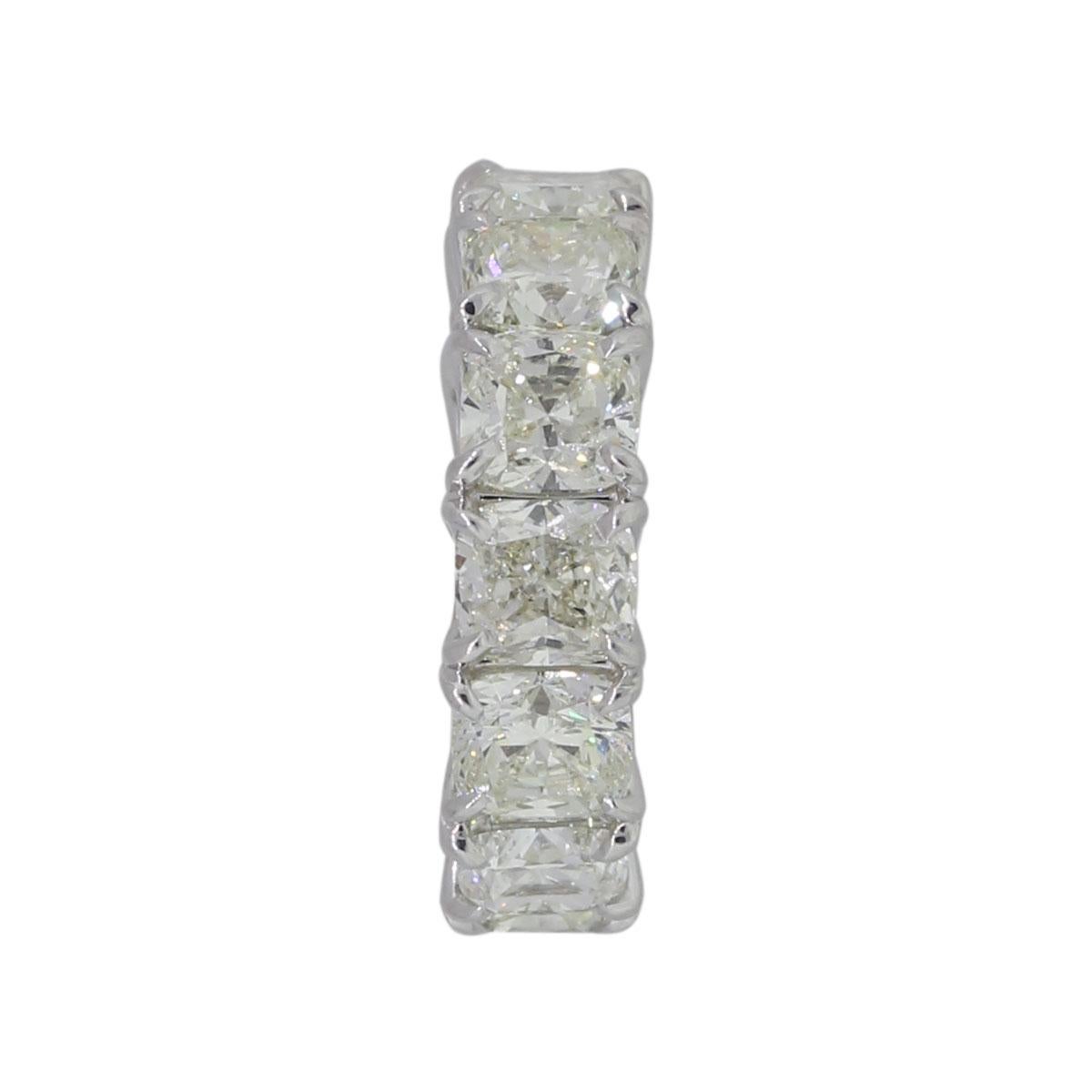 Cushion Cut Diamond Eternity Band In Excellent Condition In Boca Raton, FL