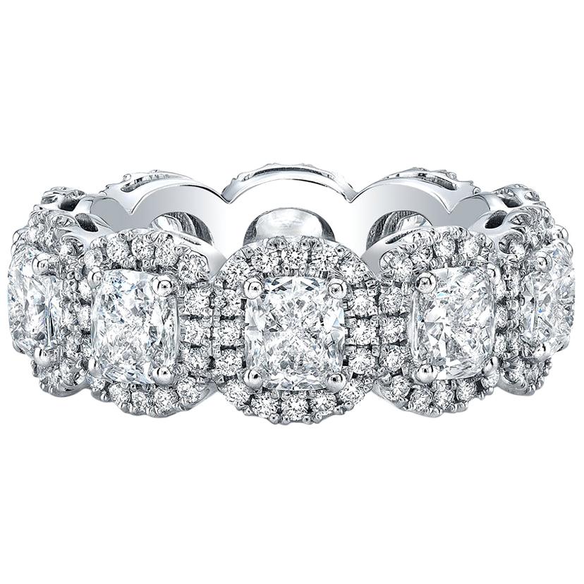 Bracelet d'éternité en diamants taille coussin en vente