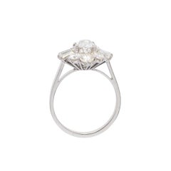 Cushion-Cut Diamond Ring 1960s 18ct White Gold