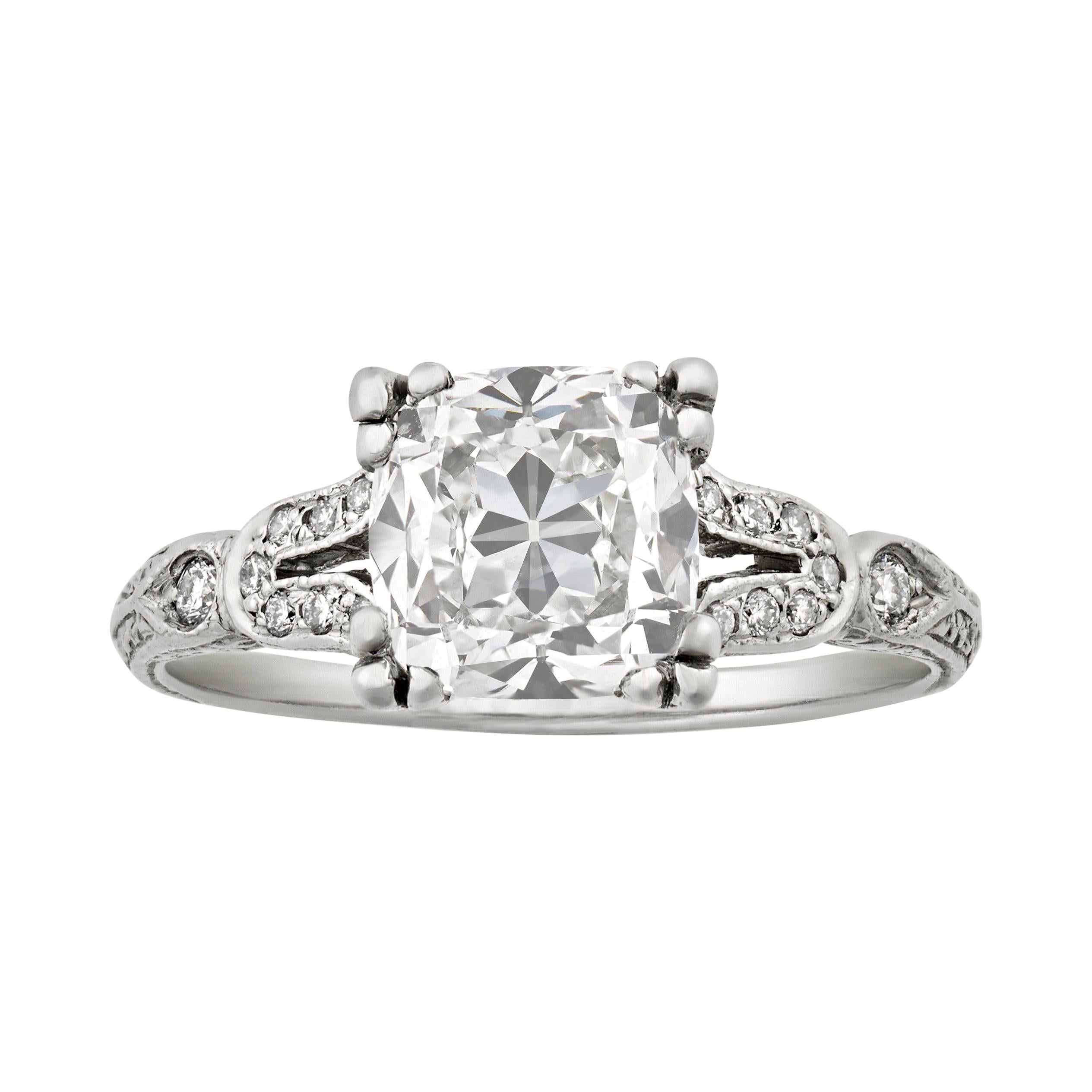 Cushion-Cut Diamond Ring, 2.01 Carats