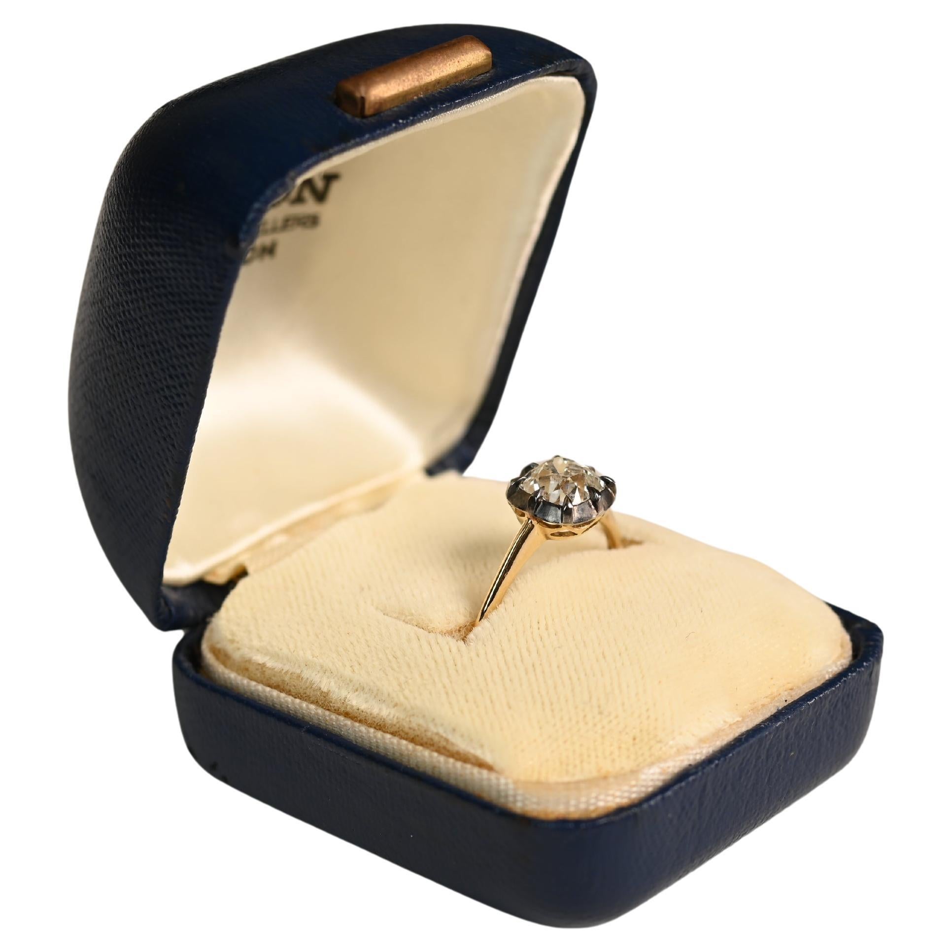 Cushion Cut Diamond Ring Gold (GIA Approx. 1.30-Carats), 18K Yellow Gold
