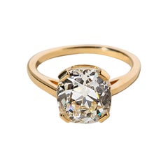 Cushion Cut Diamond Solitaire Ring