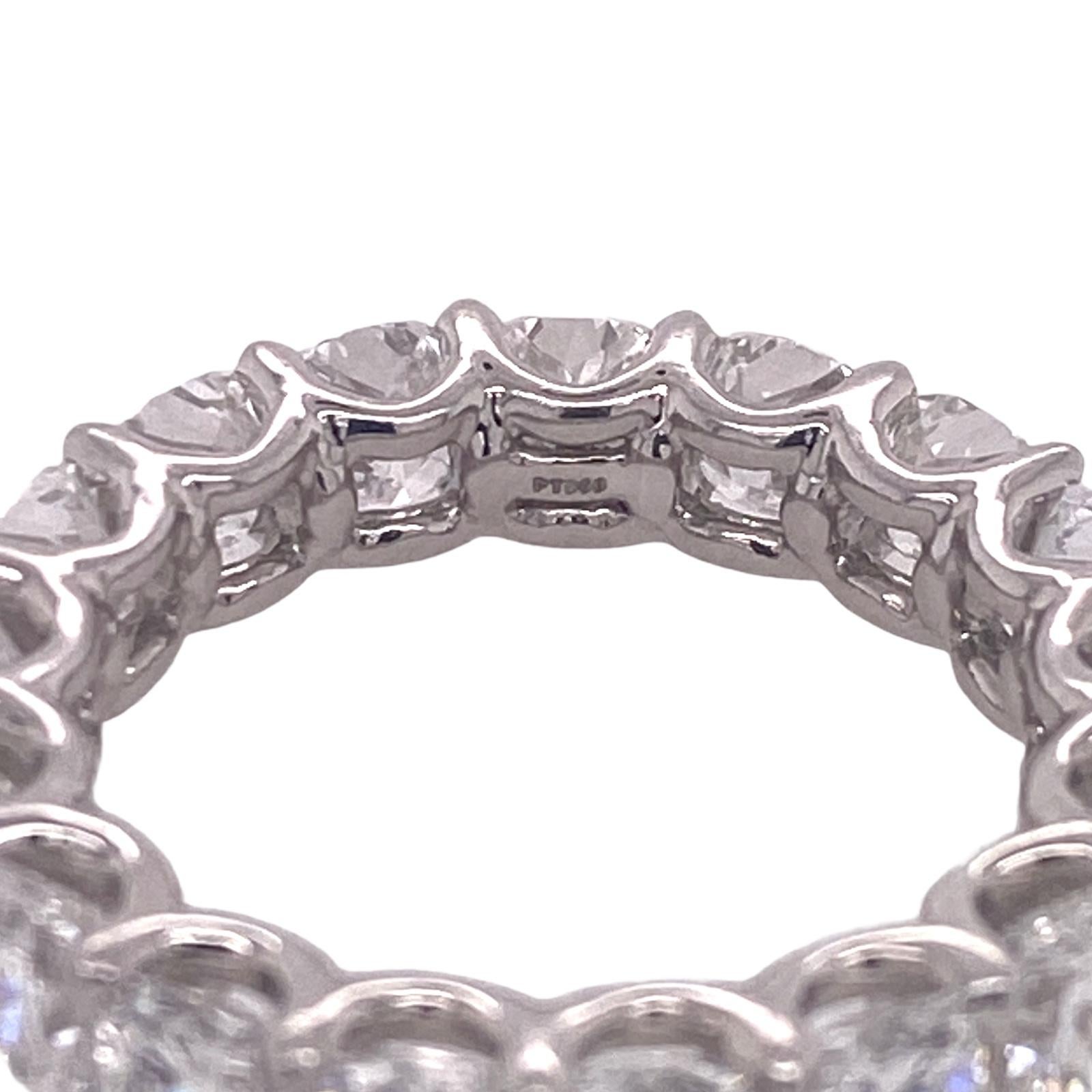 4.79 CTW Cushion Cut Diamond Wedding Band Signed Daniel K. Eternity Band In Excellent Condition For Sale In Boca Raton, FL