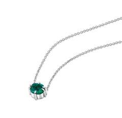 Cushion Cut Emerald Bold Icon Pendant