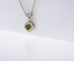Cushion Cut Emerald Pendant