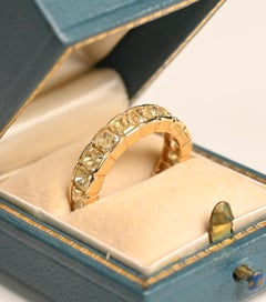 18K Yellow Gold and Yellow Diamond Band. 5.10 TCW Fancy Diamond Band VS 4.65mm