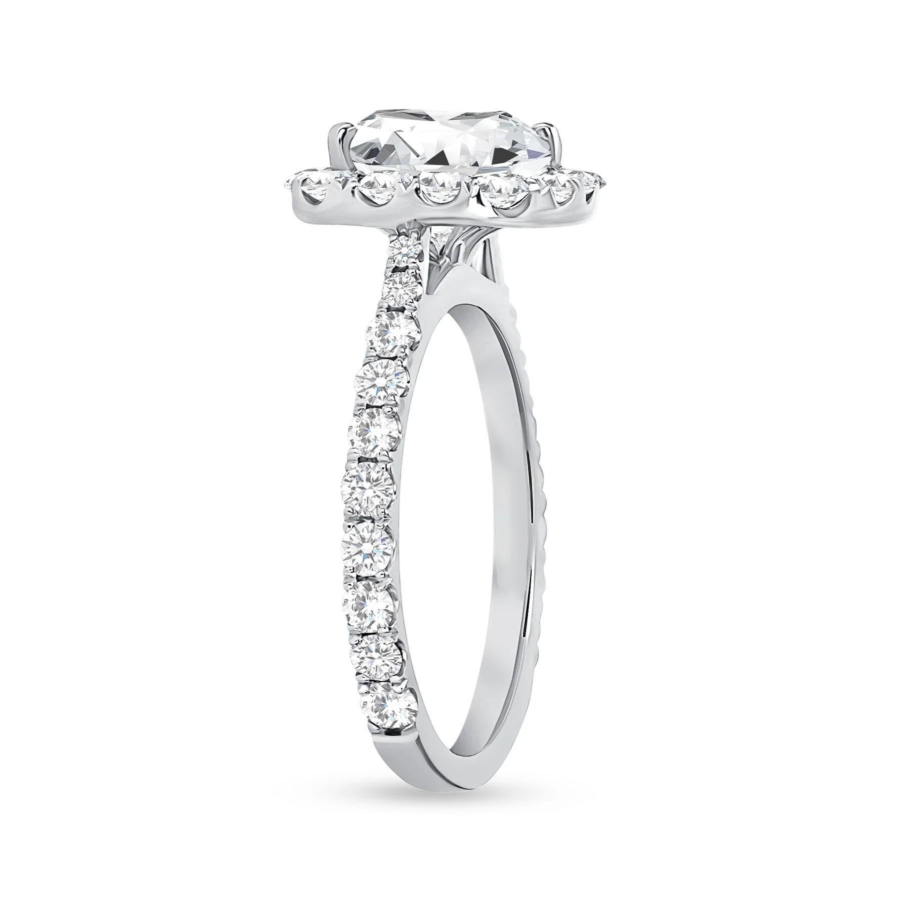 For Sale:  Emelia's Cushion Cut Halo Engagement Ring 5
