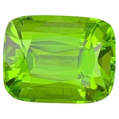 Gema de Peridoto talla cojín: Piedra de nacimiento natural de agosto, Pakistán 4,43 quilates