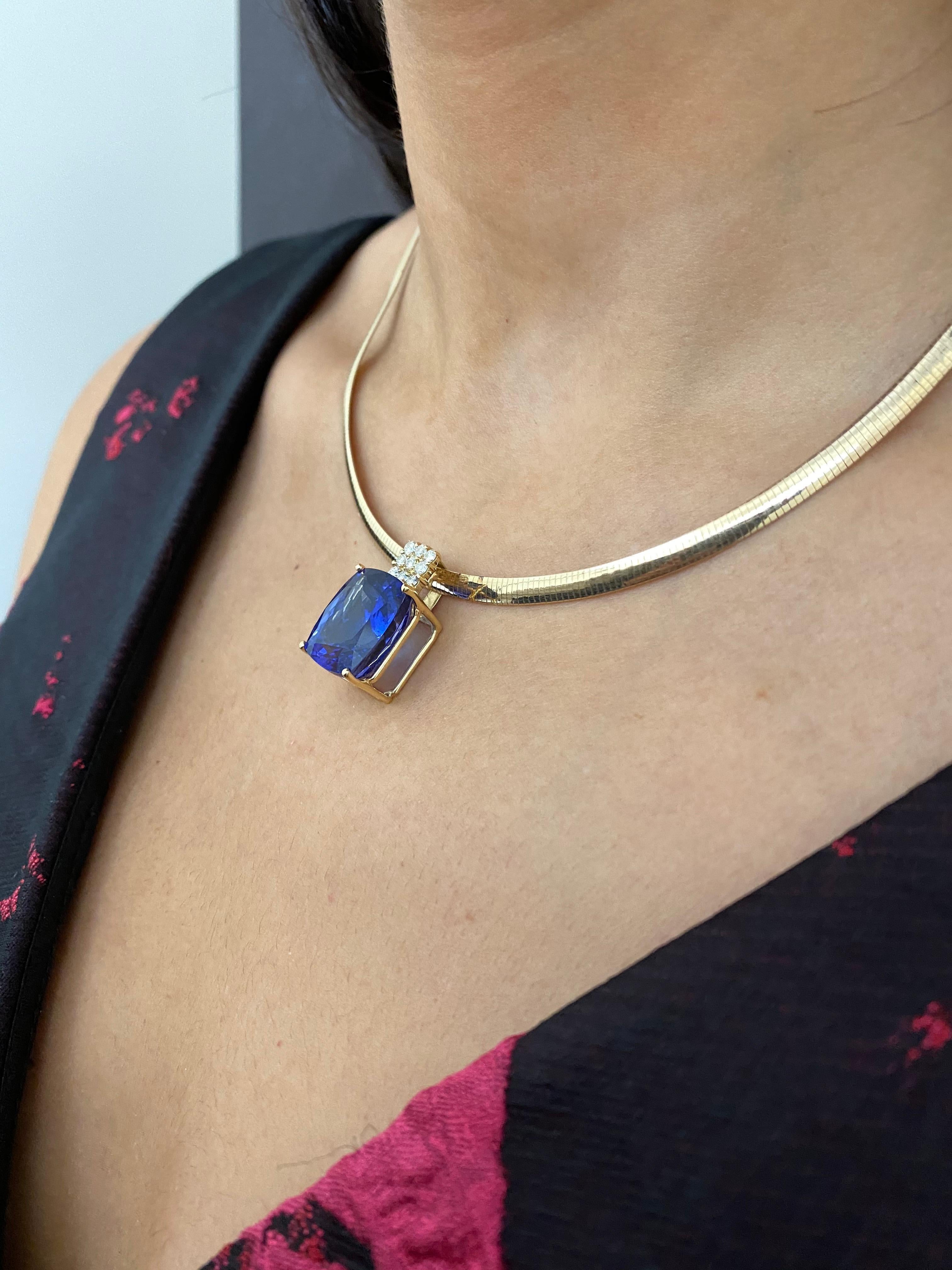 white gold tanzanite necklace