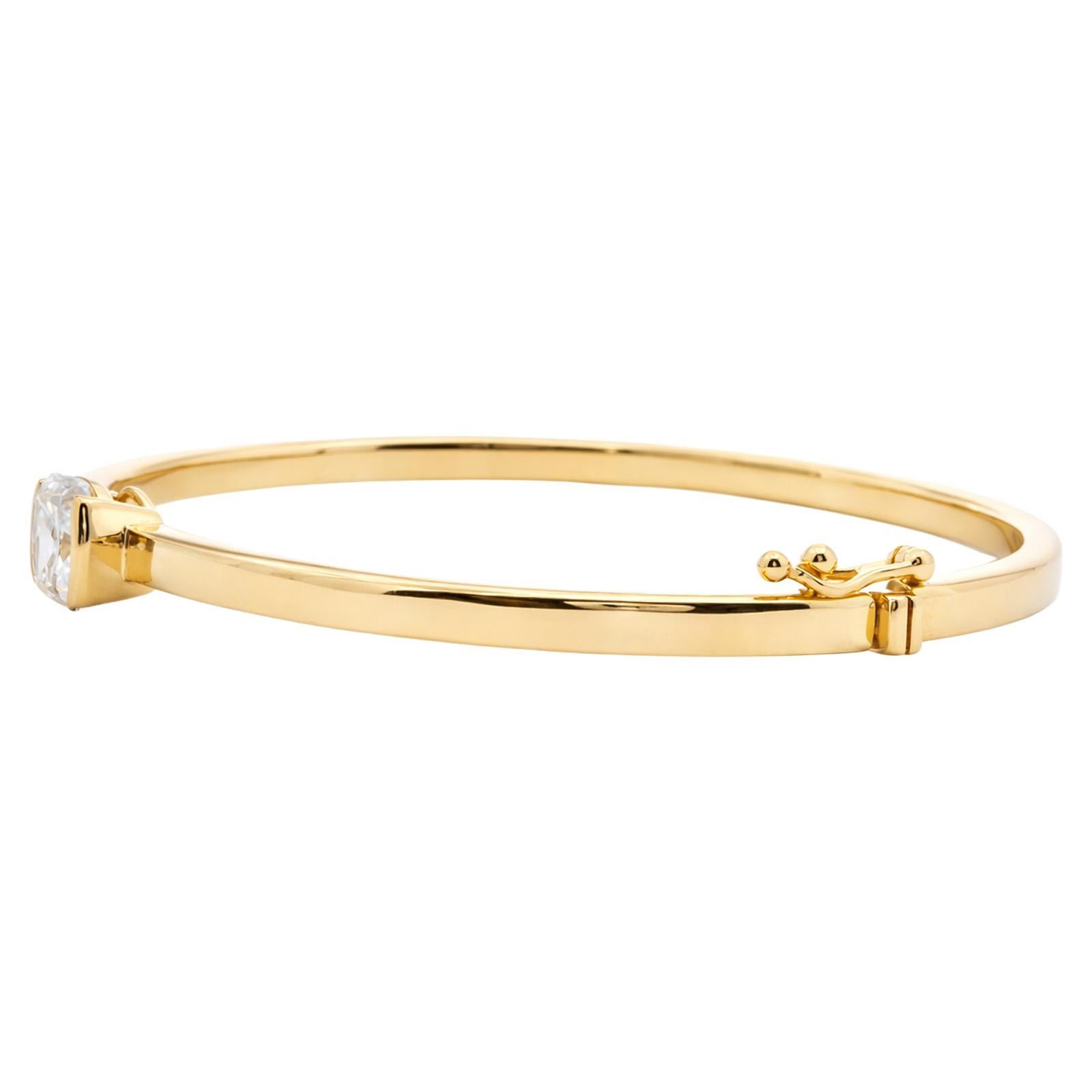 Cushion Diamond Bangle - image 2