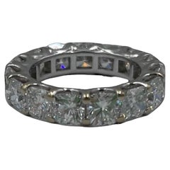 Cushion Diamond Eternity Engagement Ring  