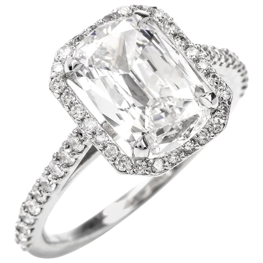 Cushion Diamond GIA F-VVS2 Platinum Engagement Ring