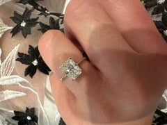 Cushion engagement ring 18KT yellow gold stunning 2.20ct moissanite ring