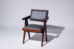 Cushion Floating Back Chair by Pierre Jeanneret for Chandigarh, Circa 1955-56