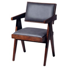 Cushion Floating Back Chair by Pierre Jeanneret for Chandigarh, Circa 1955-56