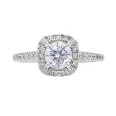cushion halo engagement rings Cushion Halo Diamond Engagement Ring