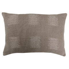 Cushion in Sand Linen with Double Tinsel Trim and Linen White Back