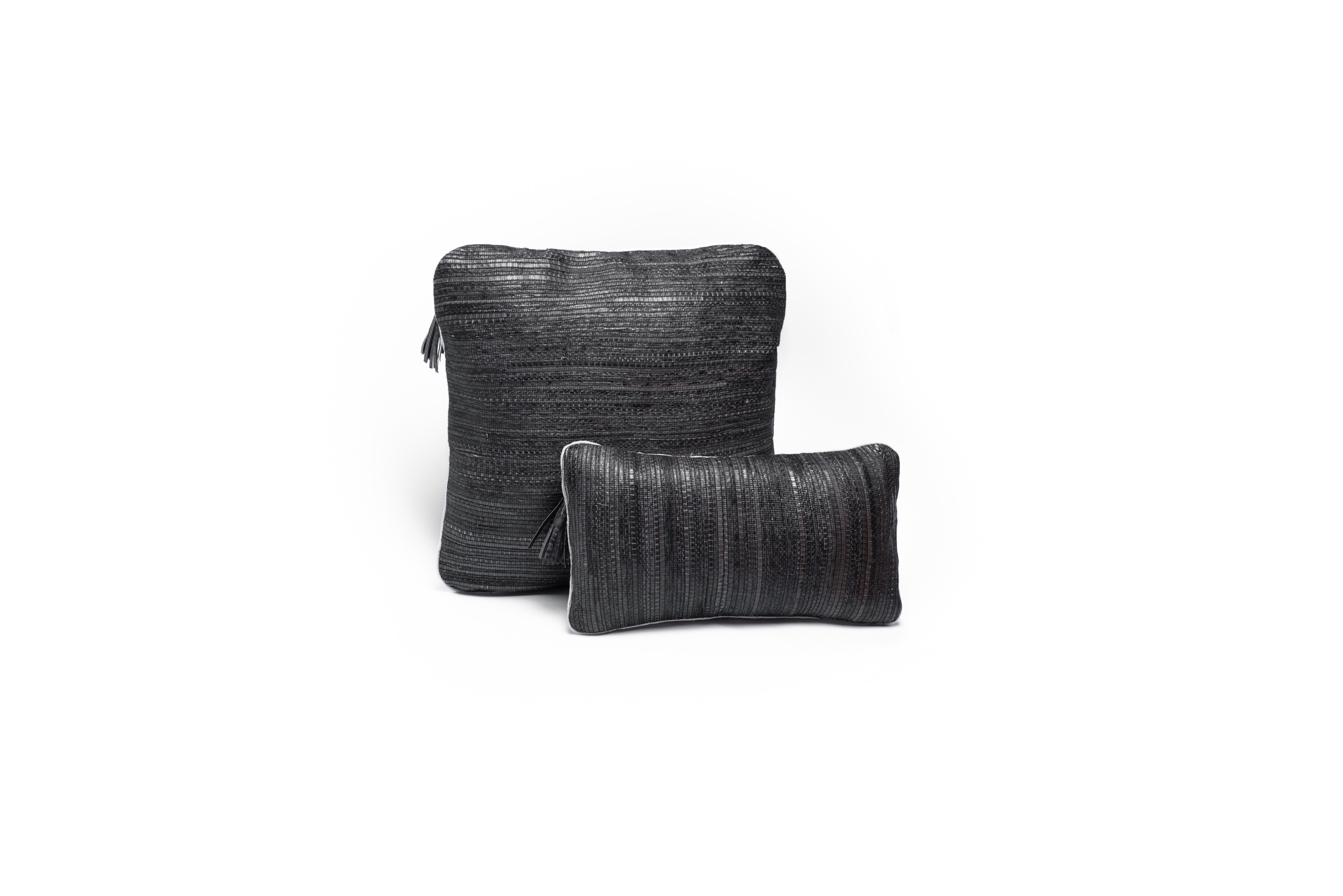 Cuscino in pelle di serpente intrecciata di Kifu Paris in vendita 3