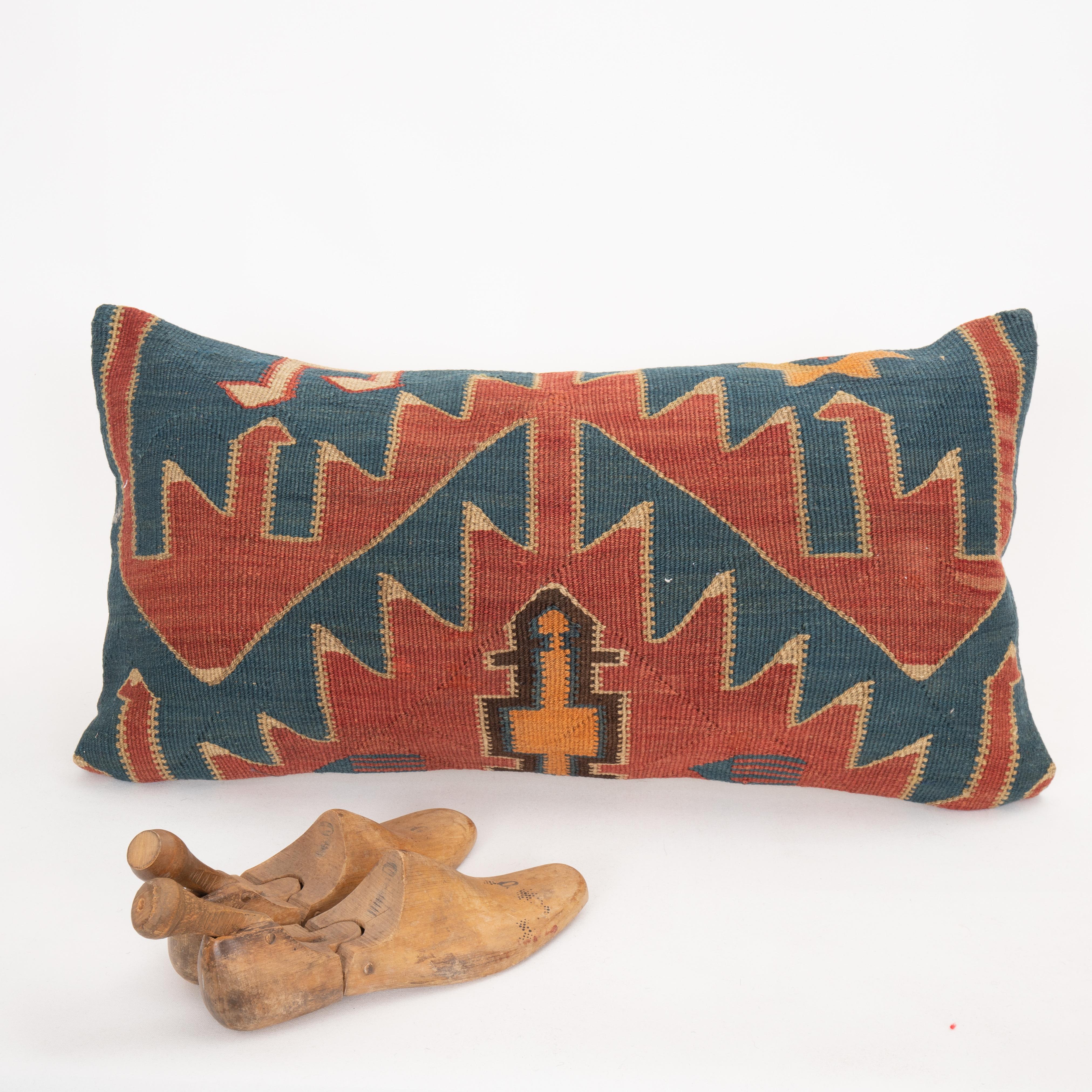 20th Century Cushion Made from an Antique Avar Kilim from Dagestan , Early 20th C. For Sale