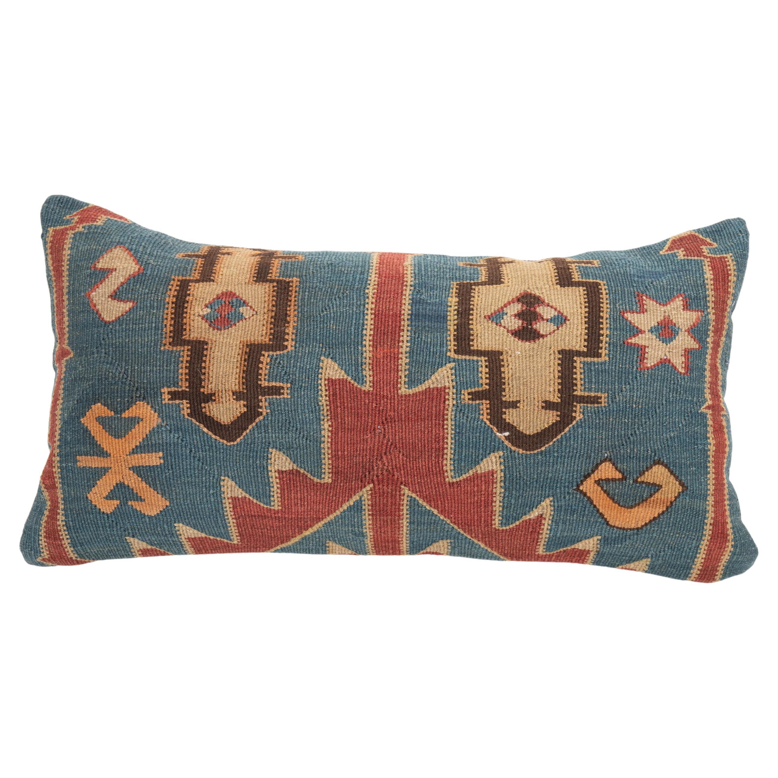 Cushion Made from an Antique Avar Kilim from Dagestan , Early 20th C. For Sale