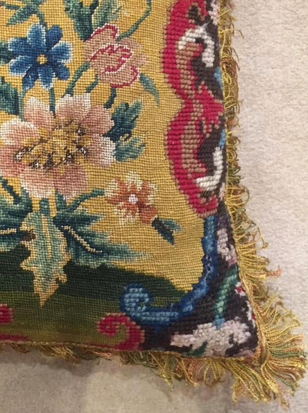 Cushion of Mid - 18th Century French Needlework For Sale 1