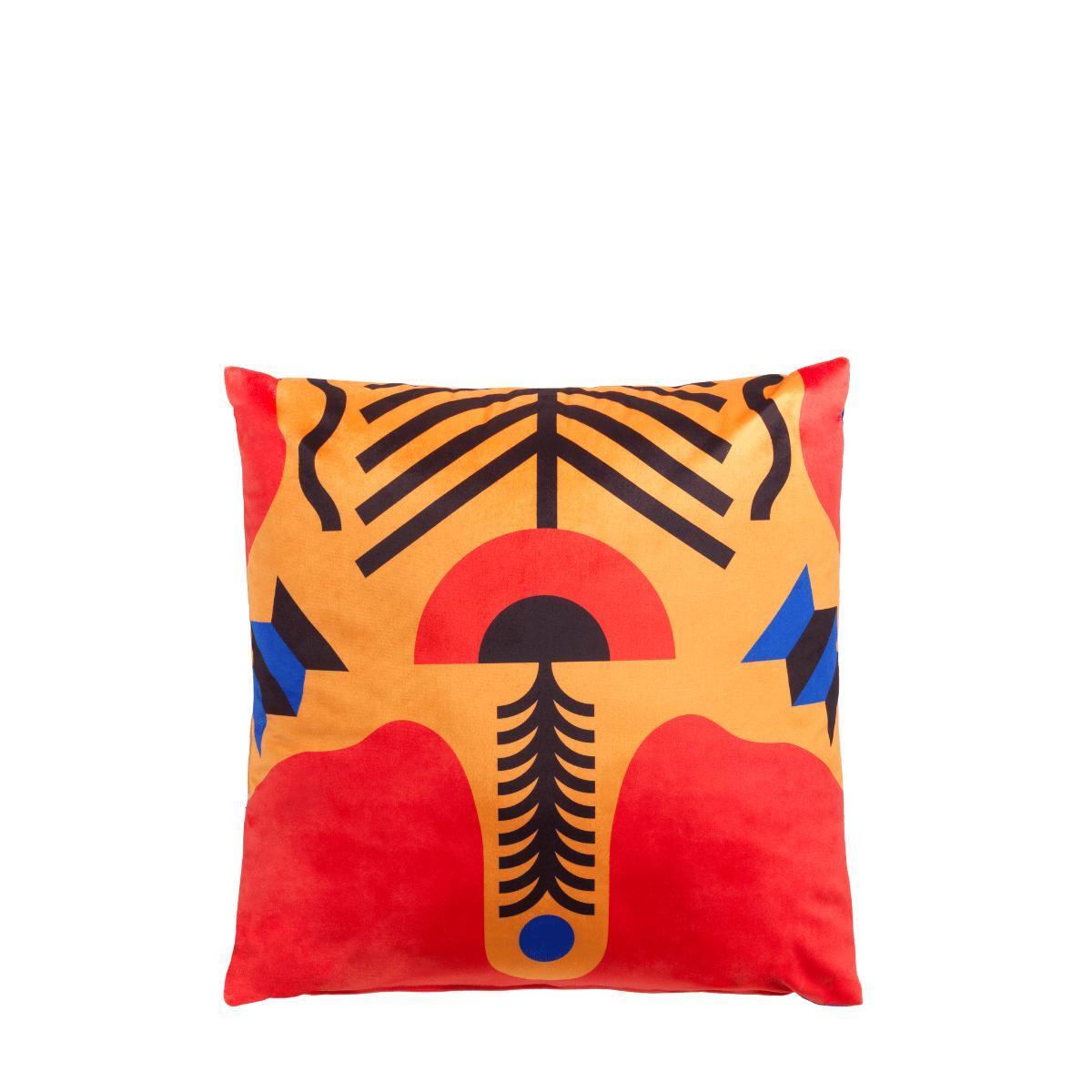Kissen Oggian Italienischer Tiger im Kissenschliff aus Polyesterstoff und Acryl von Marco Oggian (21. Jahrhundert und zeitgenössisch) im Angebot