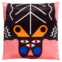 Kissen Oggian Kinotto, Heutean Kinotto, aus Polyesterstoff und Acryl von Marco Oggian