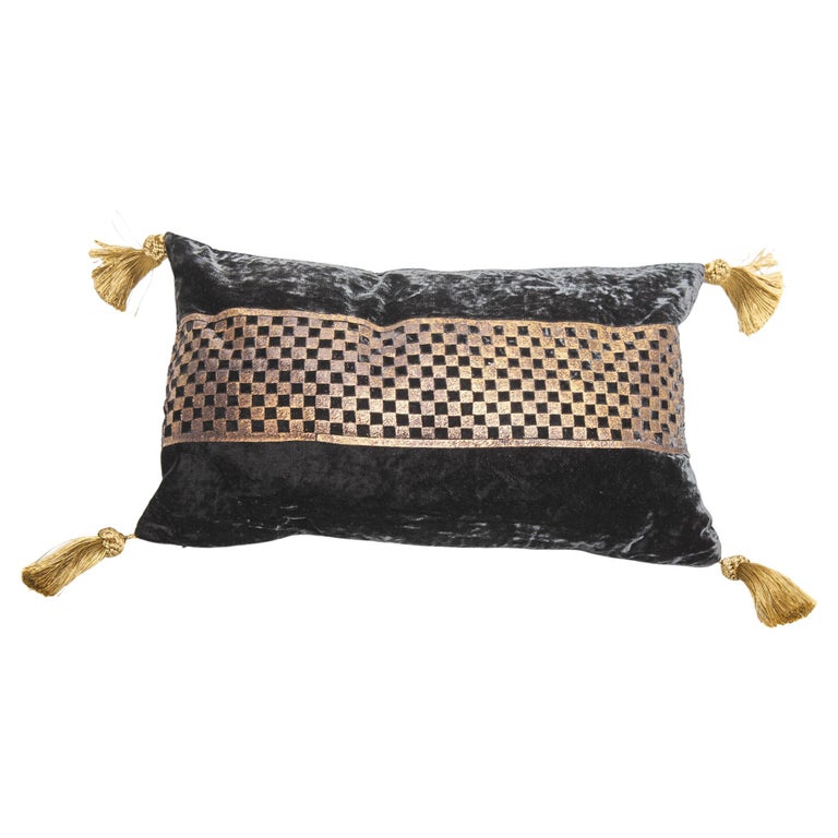 Cushion or Pillow in Black Velvet For Sale at 1stDibs