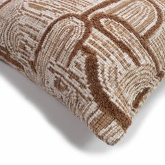 Modern Throw Patterned Pillow Camel Brown "Amsterdam" by Evolution21