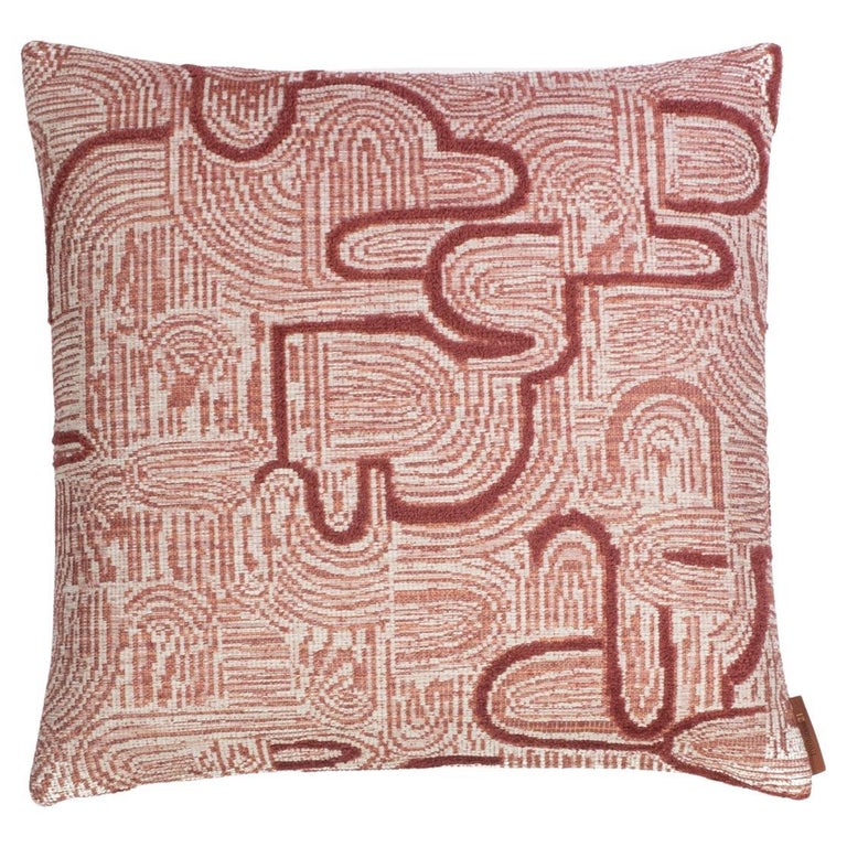 Modern Throw Patterned Pillow Amsterdam Rose by Evolution21 For Sale at