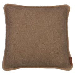 Modern Textured Throw Pillow Tiramisu Brown "Bubble Lux" by Evolution21