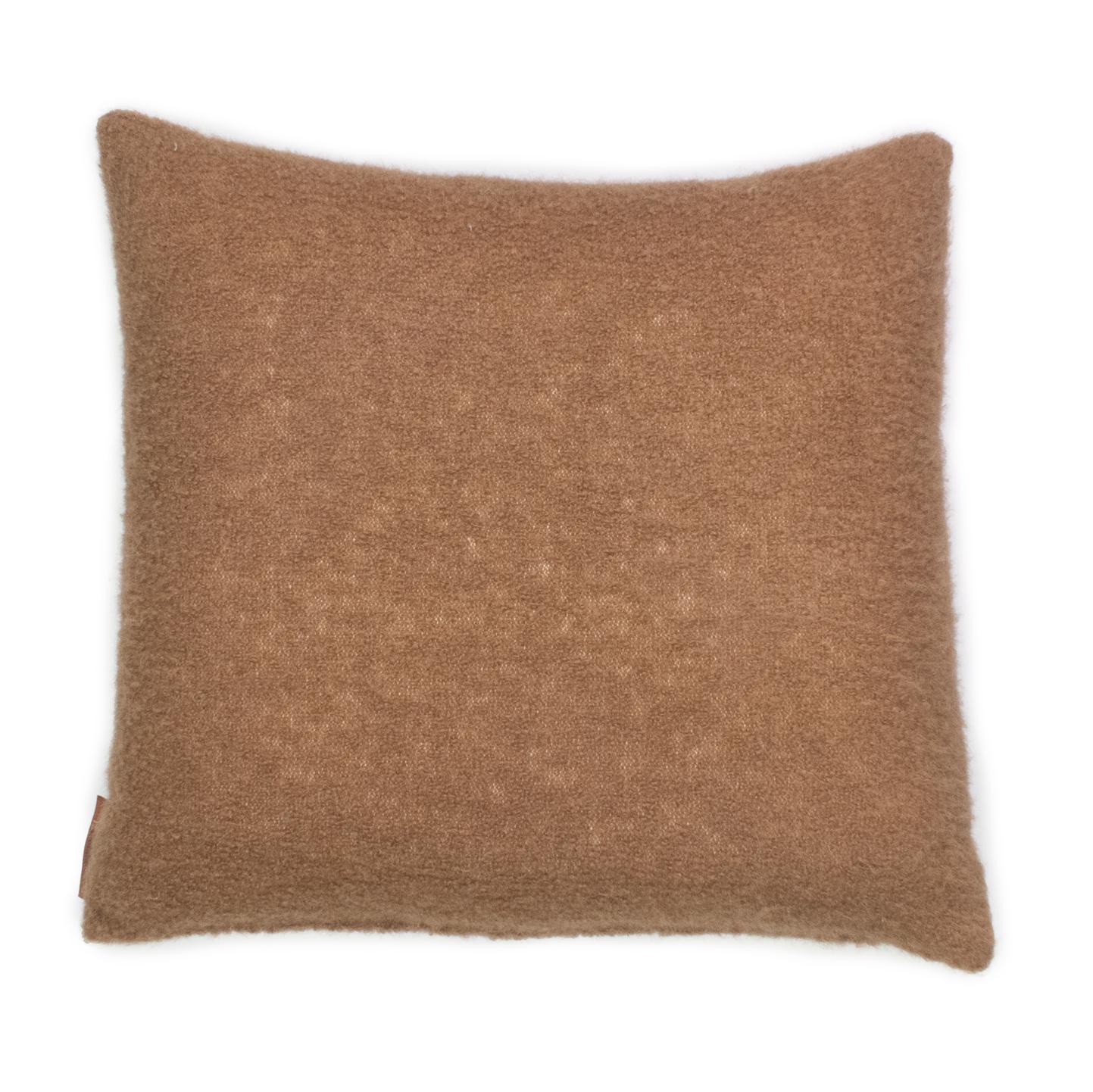 Modern Cushion / Pillow Chérie Brown Baby Alpaca Wool by Evolution21 For Sale
